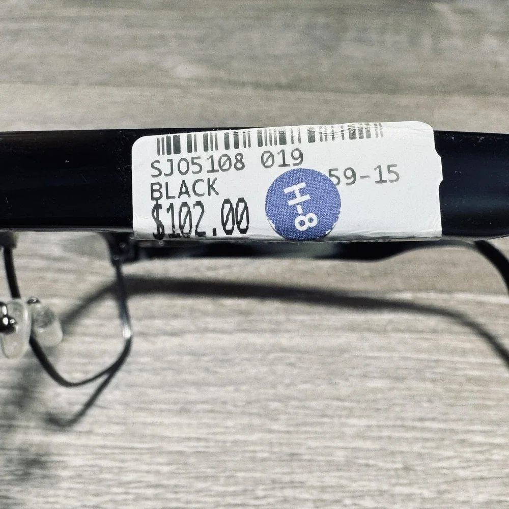 Sean John SJO5108 019 Eyeglass Frames 59-15-145‎ Black Mens Half Rim Rectangle